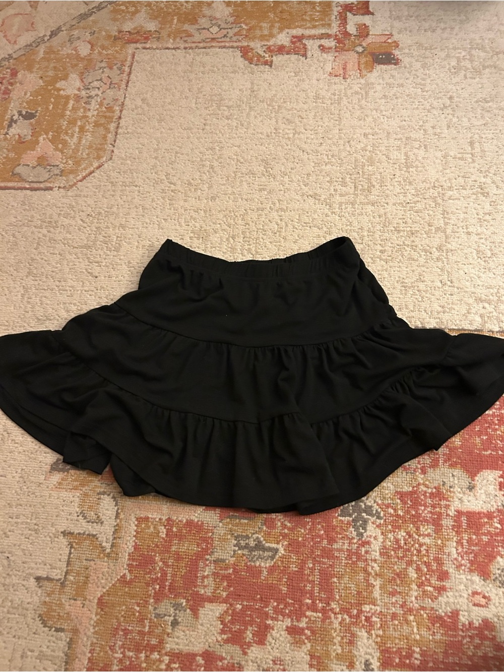 SHEIN Women’s Sz S Minimalist Preppy Black Tiered Mini Tennis Golf Skirt